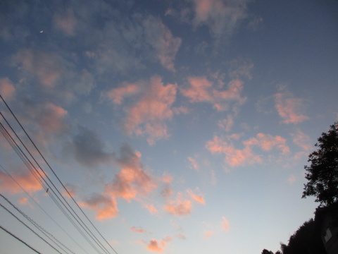 夕映えの雲