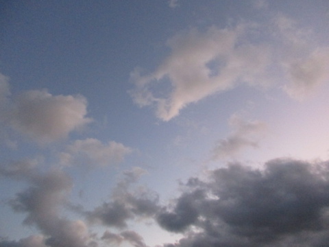 夕空と雲